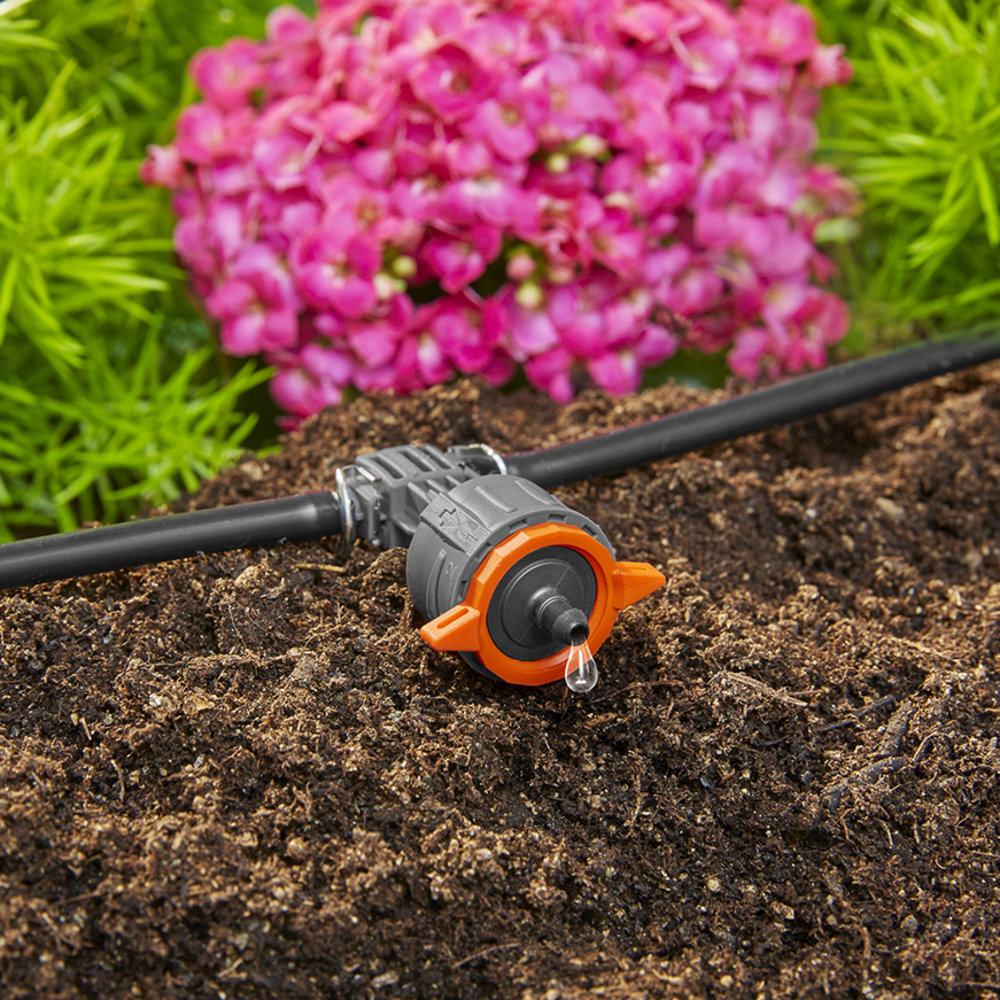 water saving drip line irrigation system installed in utah county
